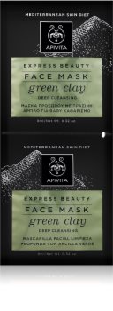 Apivita Express Beauty Green Clay masque visage purifiant en profondeur pour une peau lumineuse