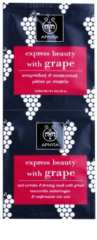 Apivita Express Beauty Grape ránctalanító és feszesítő arcpakolás