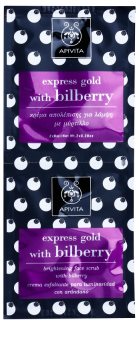 Apivita Express Gold Bilberry maschera esfoliante illuminante