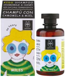 Apivita Kids Chamomile & Honey champô apaziguador para crianças