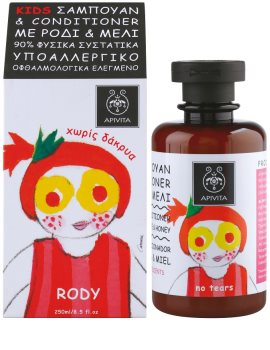 Apivita Kids Pomegranate & Honey shampoing et après-shampoing 2 en 1 pour enfant