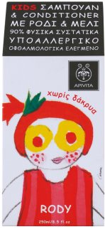 Apivita Kids Pomegranate & Honey shampoing et après-shampoing 2 en 1 pour enfant