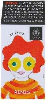 Apivita Kids Tangerine & Honey Shampoo en Douchegel 2in1 voor Kinderen