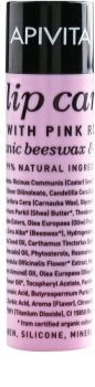 Apivita Lip Care Pink Rose feuchtigkeitsspendender Balsam mit regenerierender Wirkung
