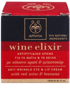 Apivita Wine Elixir Red Wine & Beeswax protivráskový krém na okolí očí a rtů