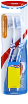 Aquafresh Clean & Flex cepillo de dientes medio 2 uds