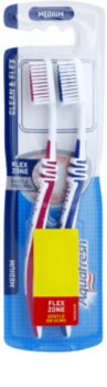 Aquafresh Clean & Flex brosses à dents medium 2 pcs