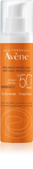 Avène Sun Sensitive προστατευτικό υγρό με χρώμα για κανινική έως μικτή επιδερμίδα SPF 50+
