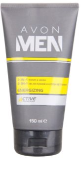 Avon Men Energizing gel de barbierit si gel de curatare 2 in 1