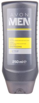 Avon Men Energizing gel de ducha para cuerpo y cabello