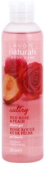 Avon Naturals Body Duschgel mit roter Rose und Pfirsich