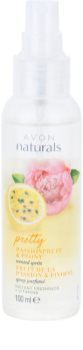 Avon Naturals Fragrance spray corporal com maracujá e piônia