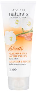 Avon Naturals Hand Care loção suave para mãos com amêndoas e lírio do vale