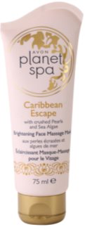 Avon Planet Spa Caribbean Escape maschera illuminante per massaggi del viso con estratti di perle e alghe marine