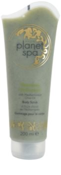 Avon Planet Spa Heavenly Hydration hydratačný telový peeling s olivovým olejom