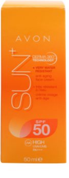 Avon Sun Protetor solar rejuvenescedor à prova d'água para o rosto SPF 50