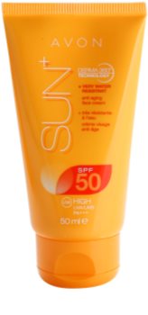 Avon Sun Protetor solar rejuvenescedor à prova d'água para o rosto SPF 50