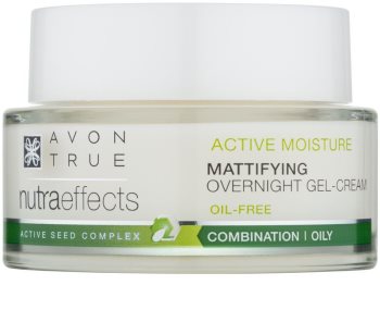 Avon True NutraEffects gel creme matificante de noite sem óleos