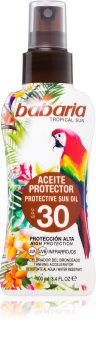 Babaria Tropical Sun προστατευτικό λάδι για ενίσχυση του μαυρίσματος SPF 30