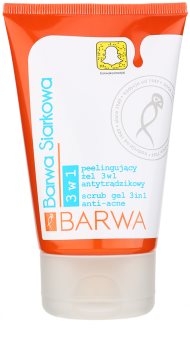 Barwa Sulphur Peelinggel für Haut mit Akne 3 in1
