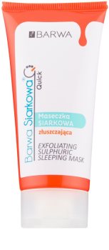 Barwa Sulphur Quick Maske für die Nacht mit Peelingeffekt