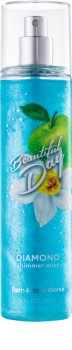 Bath & Body Works Beautiful Day spray do ciała dla kobiet 236 ml z błyszczącymi cząsteczkami