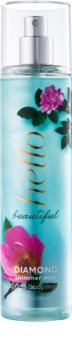 Bath & Body Works Hello Beautiful spray pentru corp pentru femei 236 ml cu particule stralucitoare