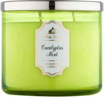 Bath & Body Works White Barn Eucalyptus Mint vonná svíčka 411 g