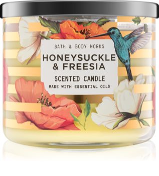 Bath & Body Works Honeysuckle & Freesia Duftkerze 411 g