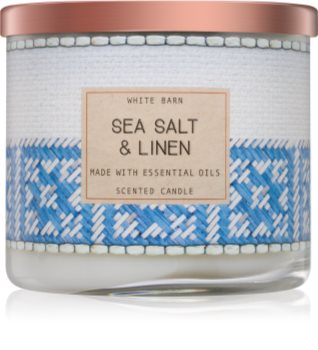 Bath & Body Works Sea Salt & Linen vonná svíčka 411 g
