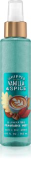 Bath & Body Works Whipped Vanilla & Spice Body Spray for Women 146 ml glittering