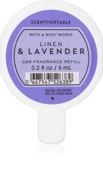 Bath & Body Works Linen & Lavender vůně do auta 6 ml náhradní náplň