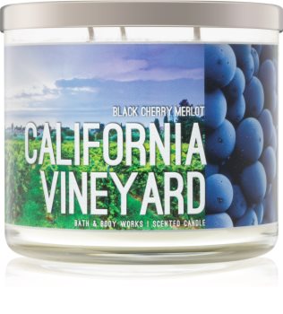 Bath & Body Works Black Cherry Merlot bougie parfumée I. California Vineyard 411 g
