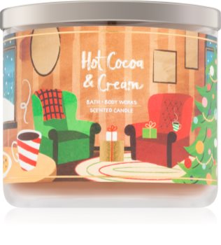 Bath & Body Works Hot Cocoa & Cream dišeča sveča 411 g V.