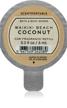 Bath & Body Works Waikiki Beach Coconut Autoduft 6 ml Ersatzfüllung