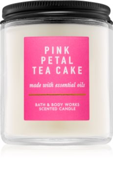 Bath & Body Works Pink Petal Tea Cake vonná svíčka 198 g