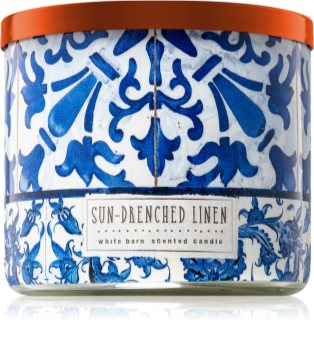 Bath & Body Works Sun-Drenched Linen vela perfumada 411 g