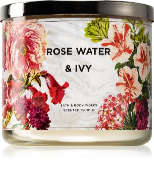 Bath & Body Works Rose Water & Ivy vonná svíčka IV. 411 g