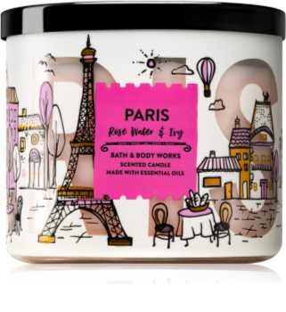 Bath & Body Works Rose Water & Ivy bougie parfumée III. (Paris) 411 g