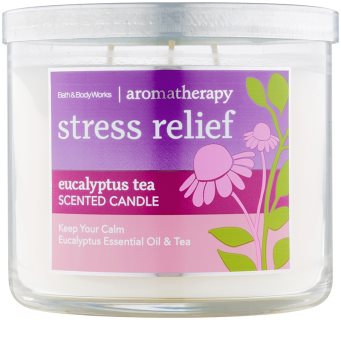 Bath & Body Works Stress Relief Eucalyptus Tea Duftkerze 411 g