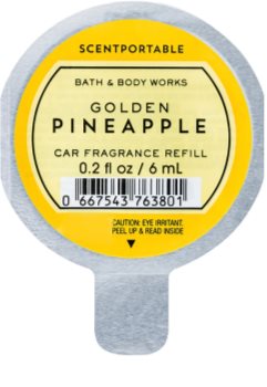 Bath & Body Works Golden Pineapple vůně do auta 6 ml náhradní náplň