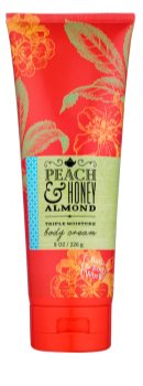 Bath & Body Works Peach & Honey Almond telový krém pre ženy 226 g