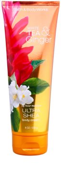 Bath & Body Works White Tea & Ginger testkrém nőknek 226 g shea vajjal