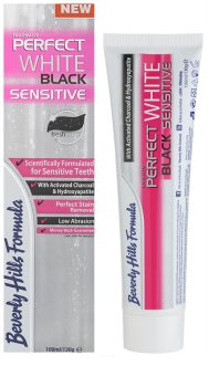 Beverly Hills Formula Perfect White Black Sensitive bieliaca zubná pasta s aktívnym uhlím pre citlivé zuby