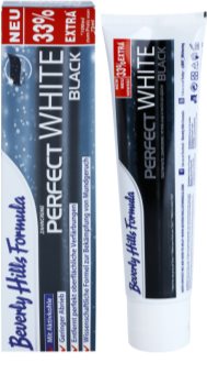Beverly Hills Formula Perfect White Black bleichende Zahnpasta mit Aktivkohle für frischen Atem
