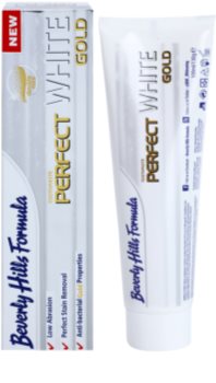 Beverly Hills Formula Perfect White Gold dentífrico branqueador com partículas de ouro