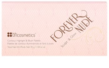 BH Cosmetics Forever Nude Sculpt & Glow palette contour de visage avec miroir