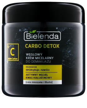 Bielenda Carbo Detox Active Carbon Reinigende Mizellencreme mit Aktivkohle für fettige und Mischhaut