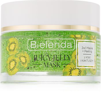 Bielenda Juicy Jelly Kiwi & Cactus Reinigungsmaske und Peeling 2 in 1