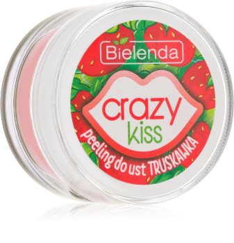 Bielenda Crazy Kiss Strawberry mehčalni sladkorni piling za ustnice
